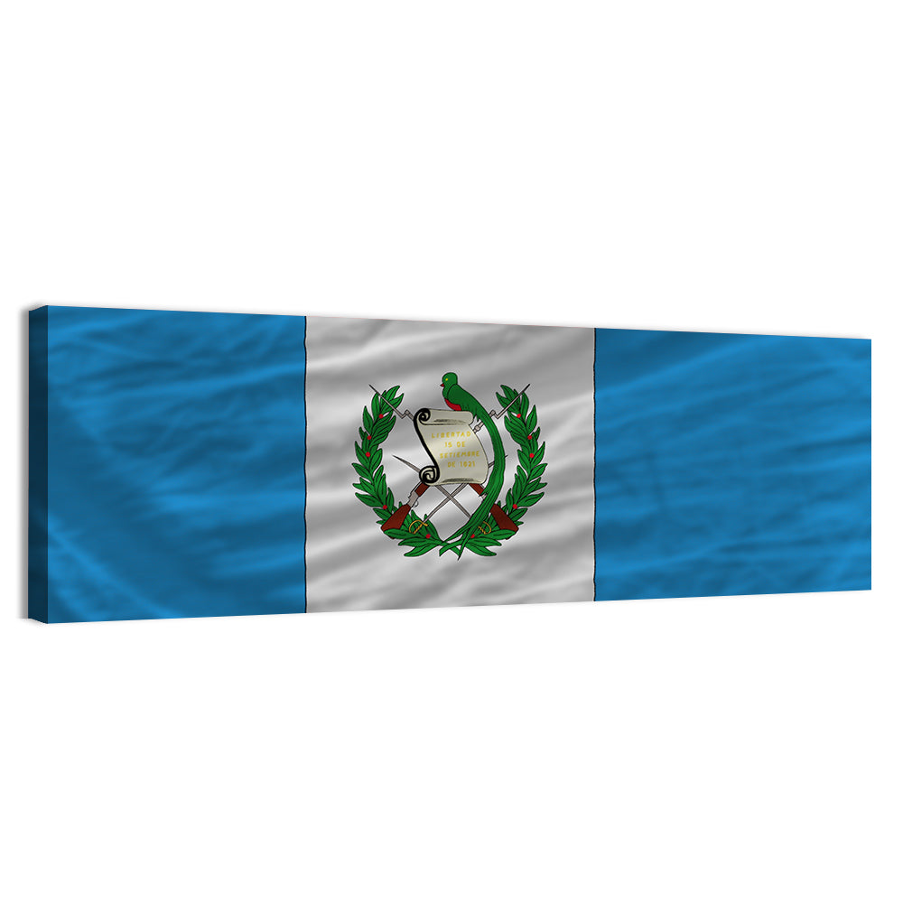 Guatemala Flag with Coat of Arms Wall Art