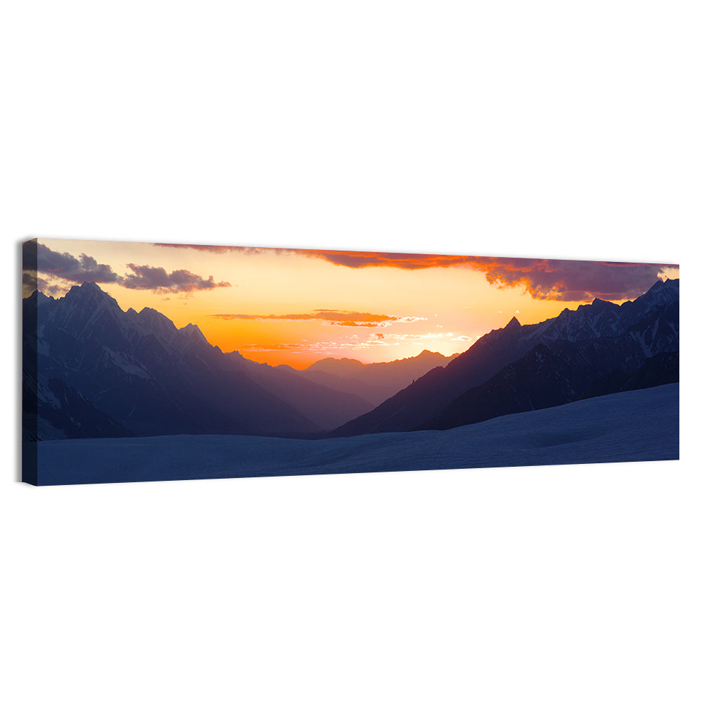 Sunset Over Hispar Pass Wall Art