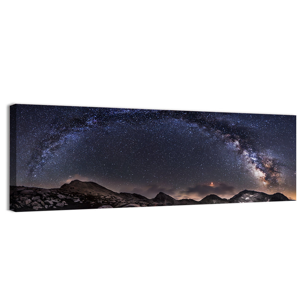 Milky Way Over Mountain Ridge Wall Art
