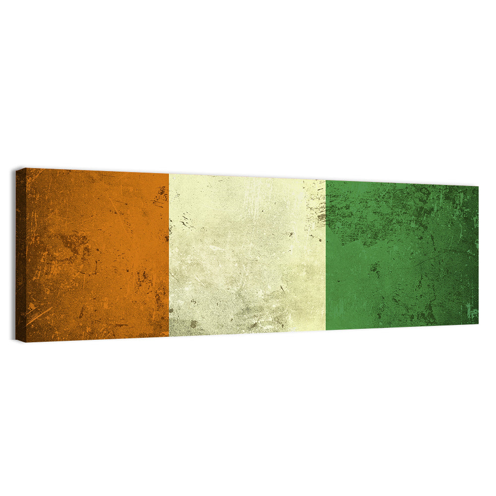 Ivory Coast Vintage Flag Wall Art