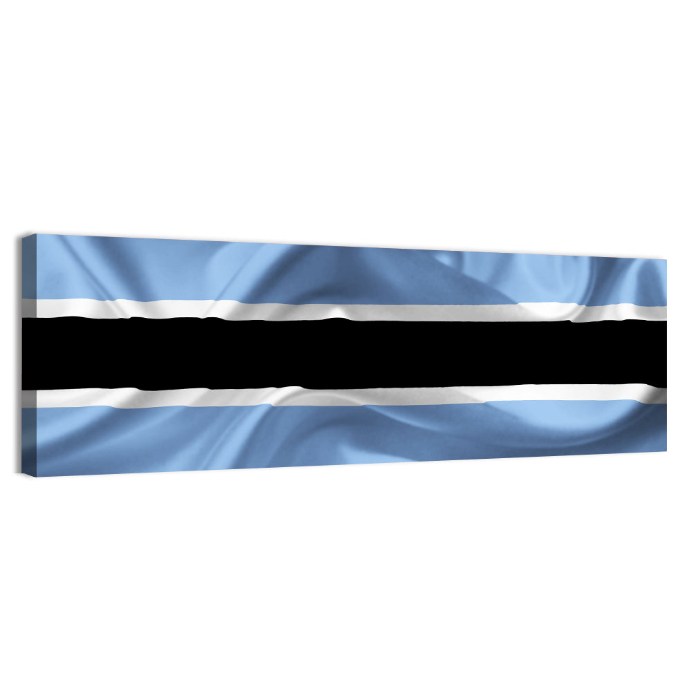 Rippled Botswana Flag Wall Art