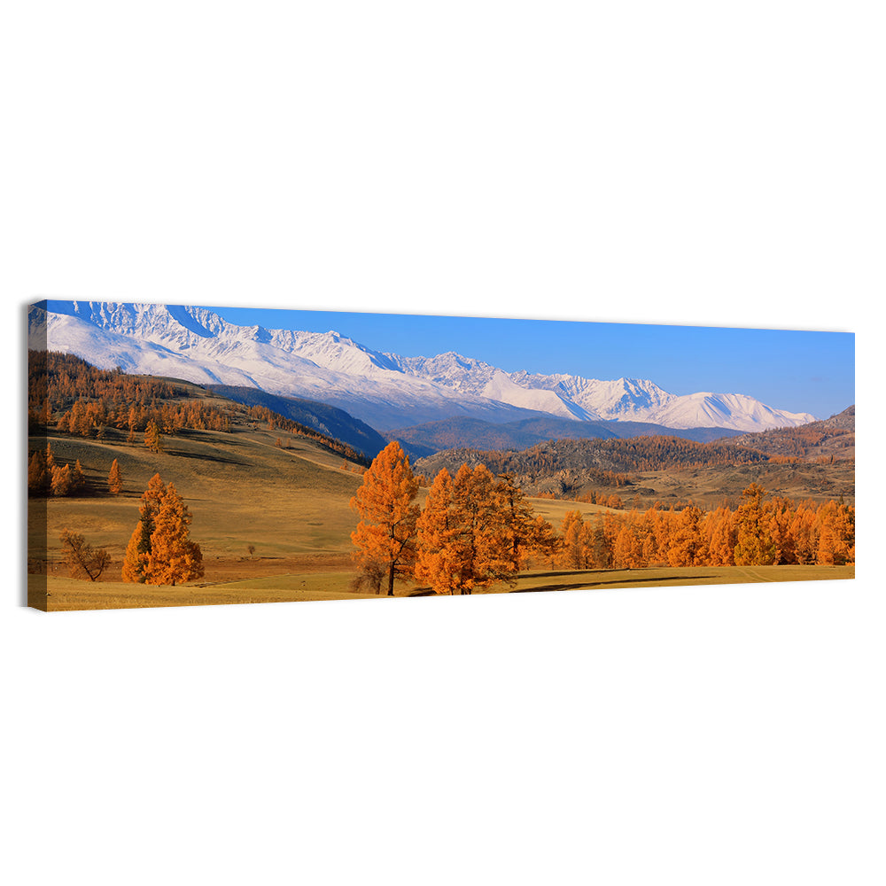 Altay Mountains with Golden Larches Wall Art