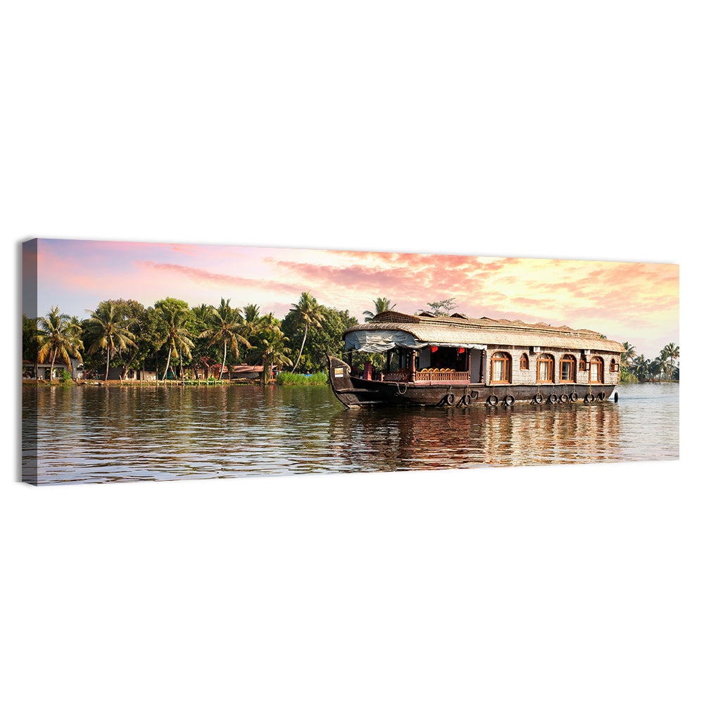 Houseboat at Sunset Wall Art