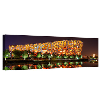 Beijing National Stadium at Night Wall Art