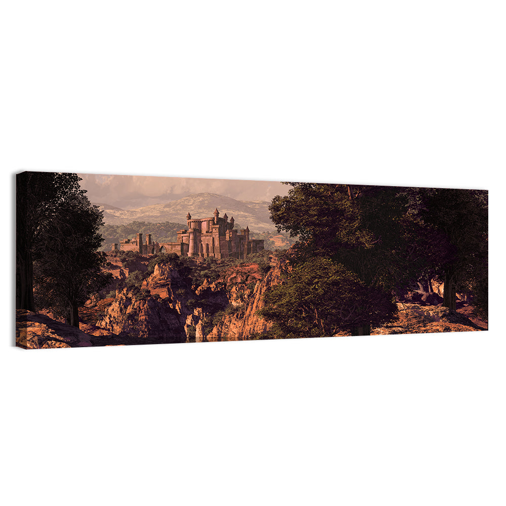 Medieval Castle at Golden Hour Wall Art