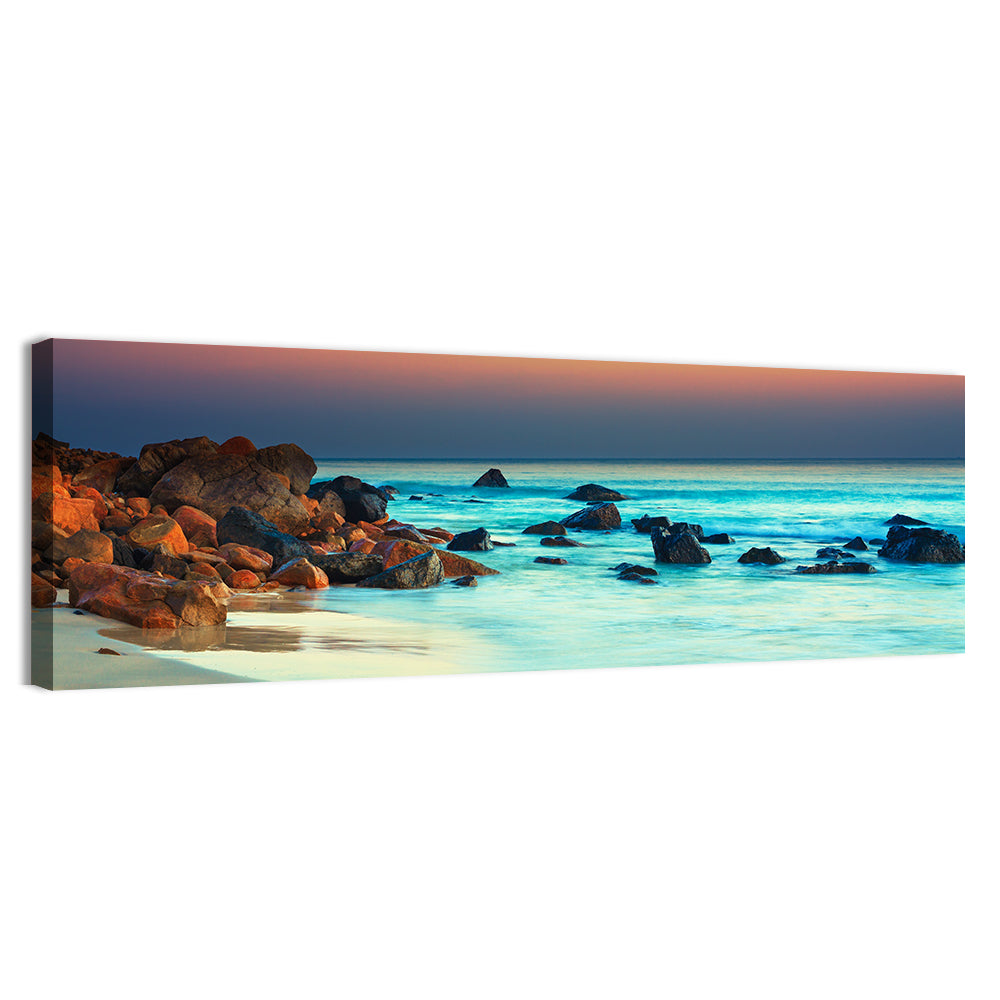 Sunset Over Volcanic Shoreline Wall Art