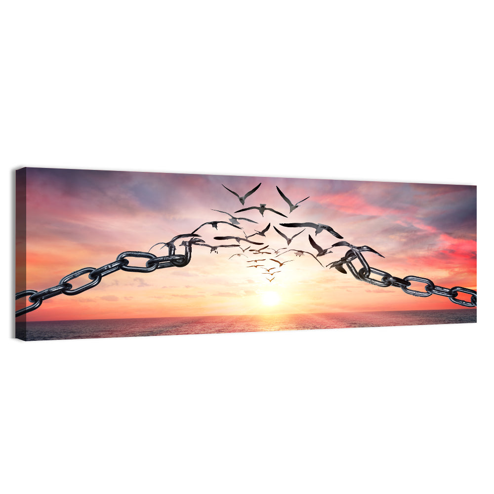 Breaking Chains at Sunset Wall Art