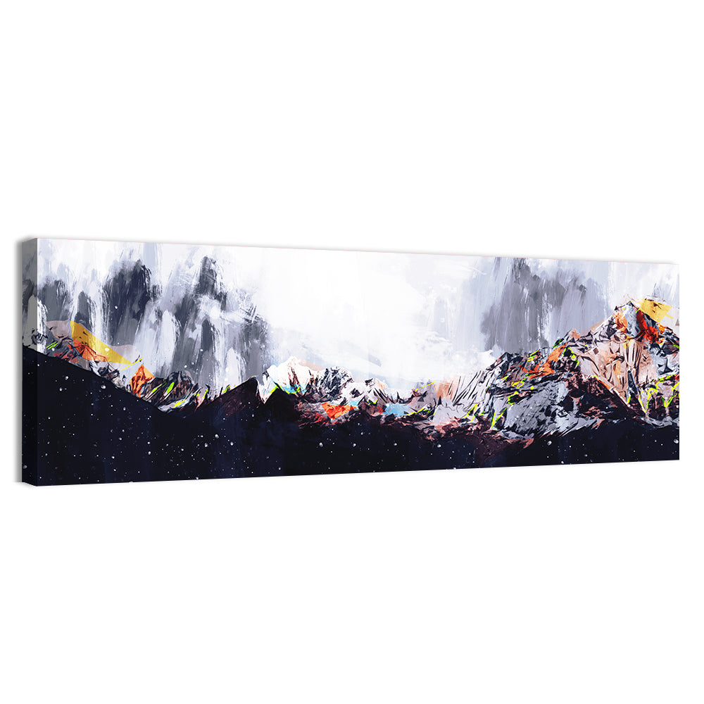 High-contrast Acrylic Mountains Wall Art