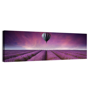 Air Balloon Above Lavender Field Wall Art