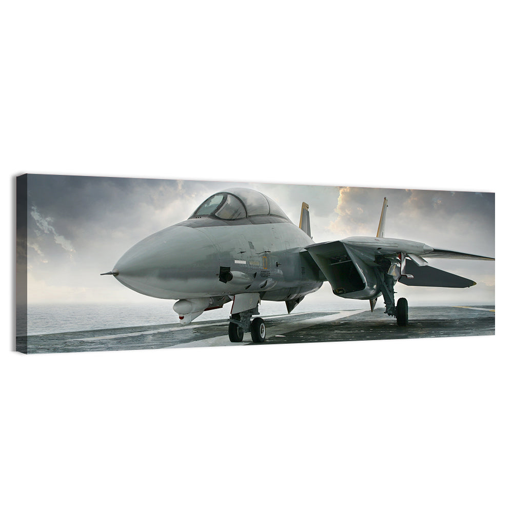 Swept-wing Jet on Flight Deck Wall Art
