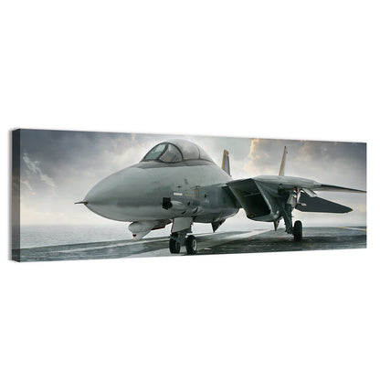Swept-wing Jet on Flight Deck Wall Art
