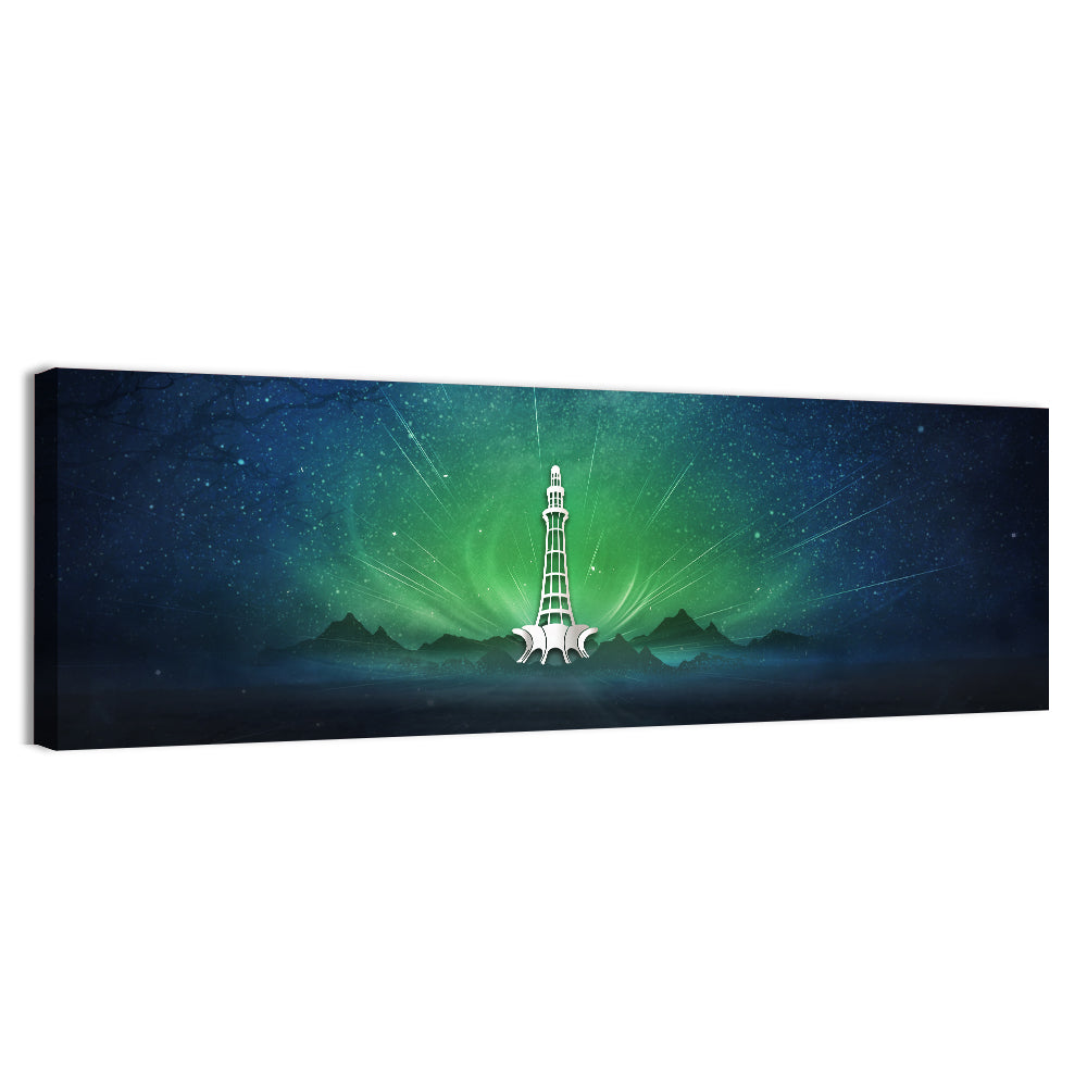 Minar-e-pakistan Aurora Night Wall Art