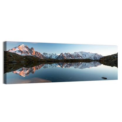 Lac de Chésserys With Mountains Of Chamonix Wall Art