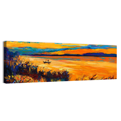 Impressionist Lake Sunset Wall Art