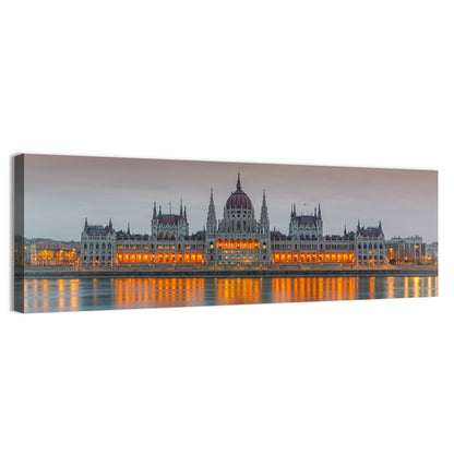 Budapest Parliament at Dusk Wall Art