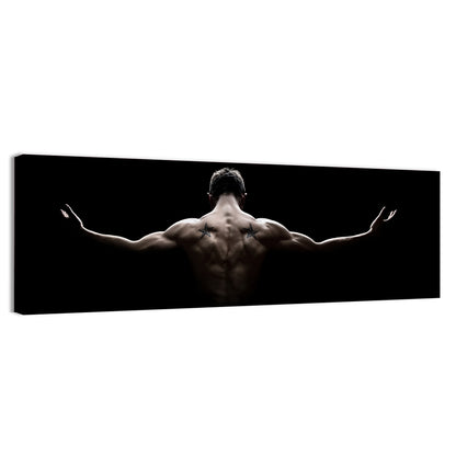 Muscular Back with Nautical Star Tattoos Wall Art