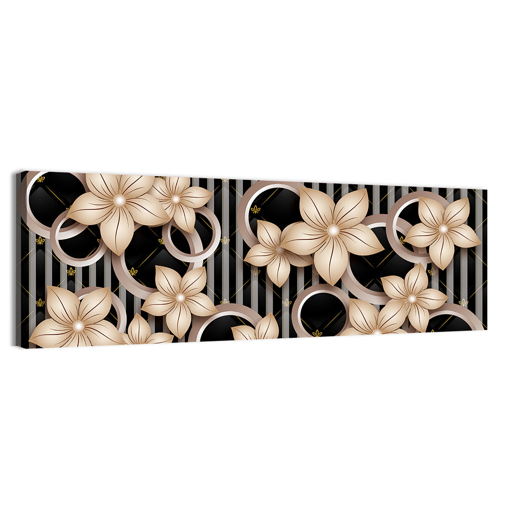 3d Floral Circle Pattern Wall Art
