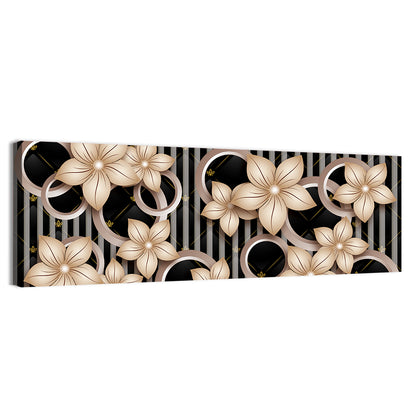 3d Floral Circle Pattern Wall Art