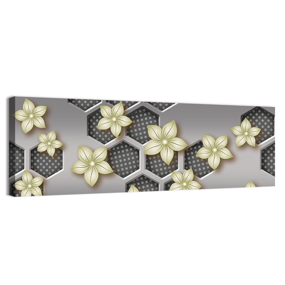 Honeycomb 3d Flower Mural Wall Art