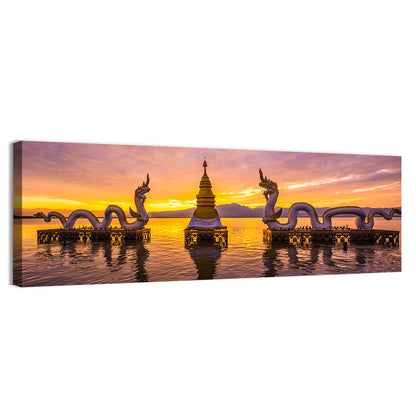 White Naga at Kwan Phayao Wall Art
