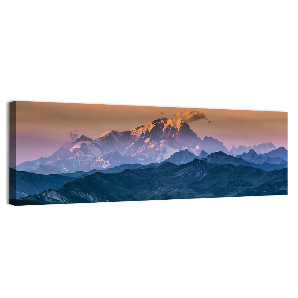 Sunset On Mont Blanc Wall Art