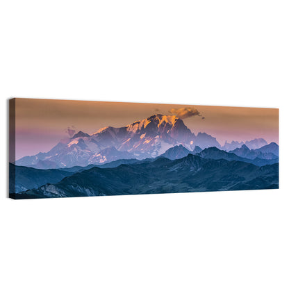 Sunset On Mont Blanc Wall Art