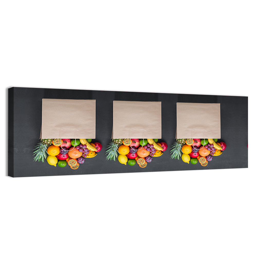 Three Paper Bags of Fruit Wall Art