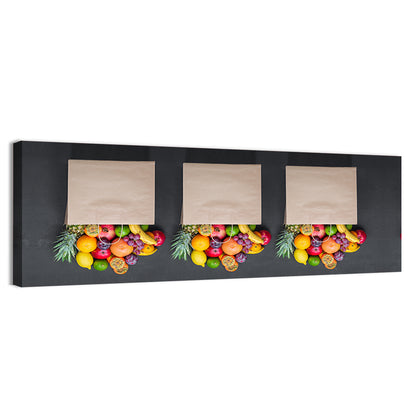 Three Paper Bags of Fruit Wall Art