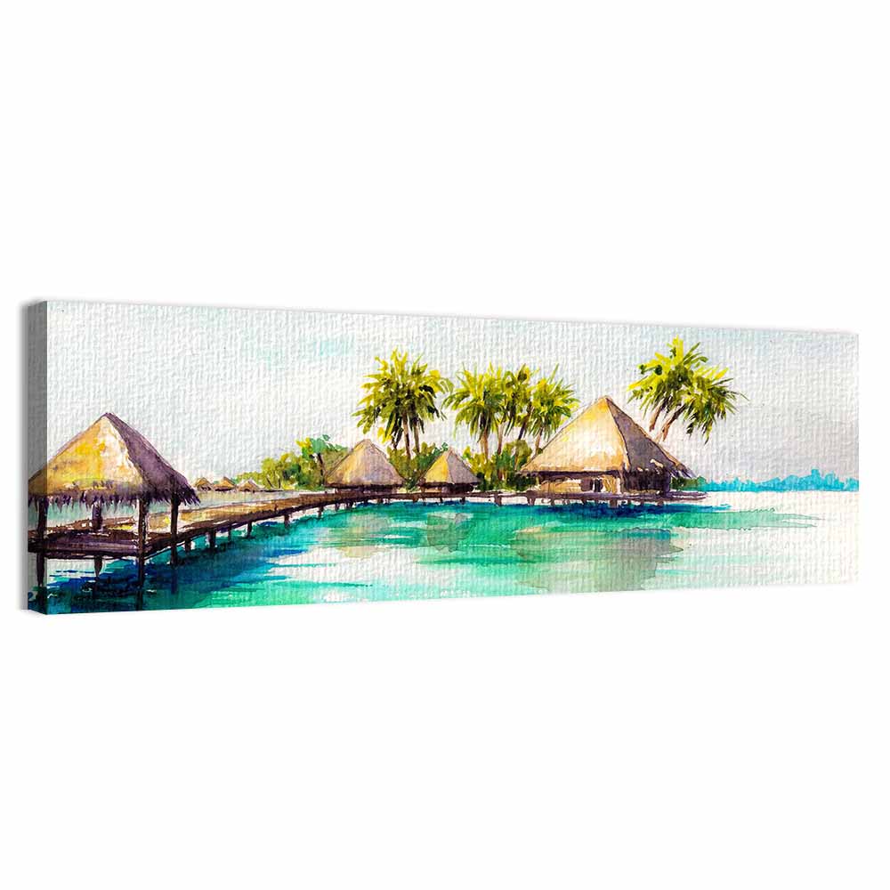 Overwater Bungalows Wall Art