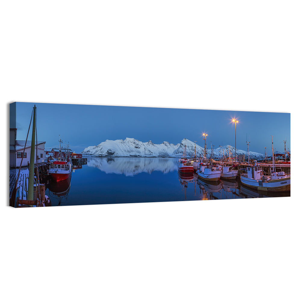 Lofoten Harbor at Dusk Wall Art