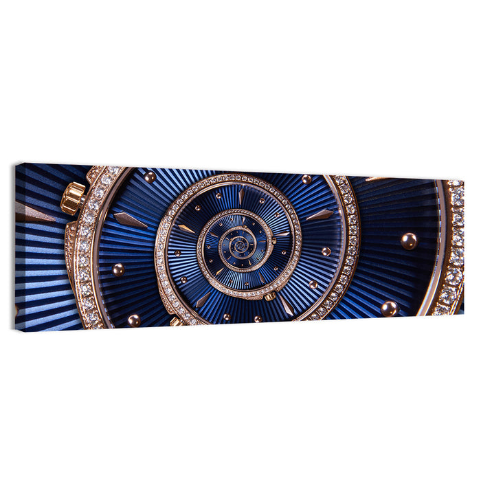 Clockwork Time Spiral Wall Art as a canvas print