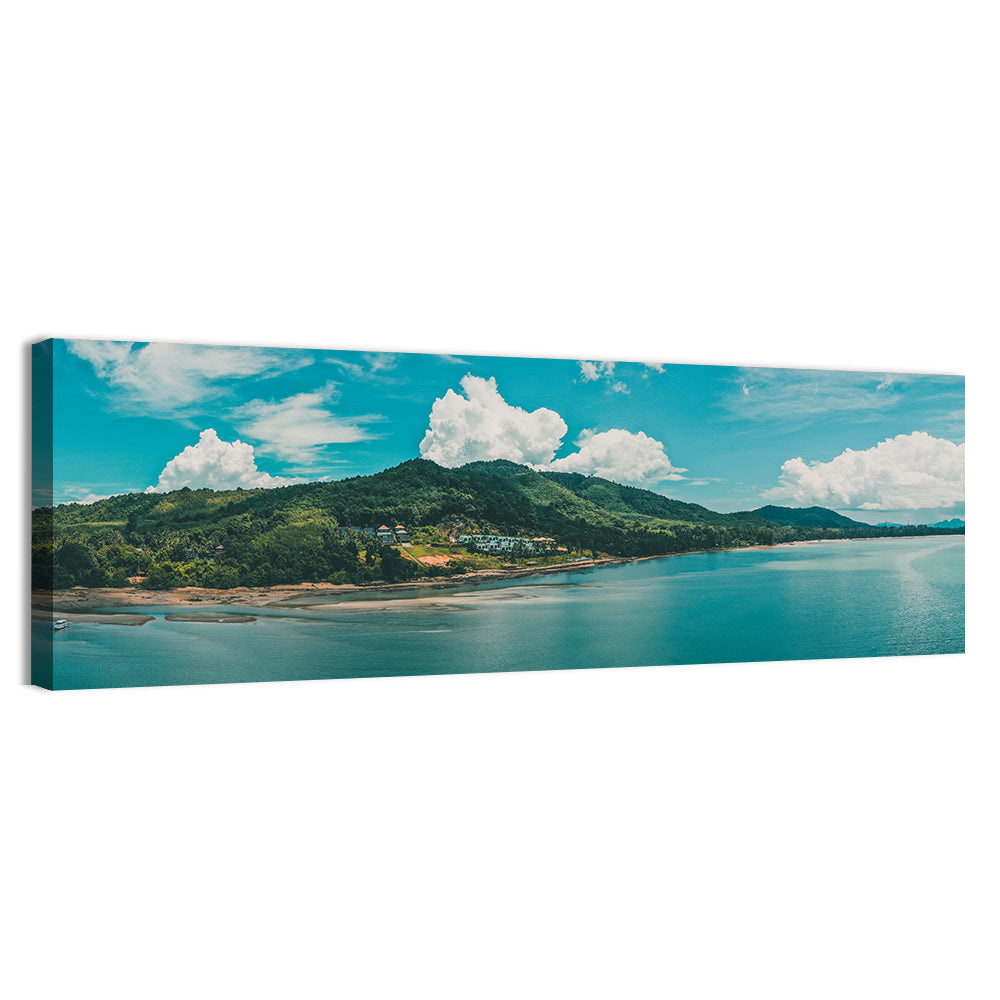 Aerial View of Koh Yao Yai Wall Art, canvas print, panoramic