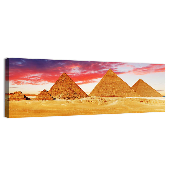 Pyramids of Giza at Twilight Wall Art as a canvas print