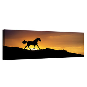 Running Horse Silhouette Wall Art