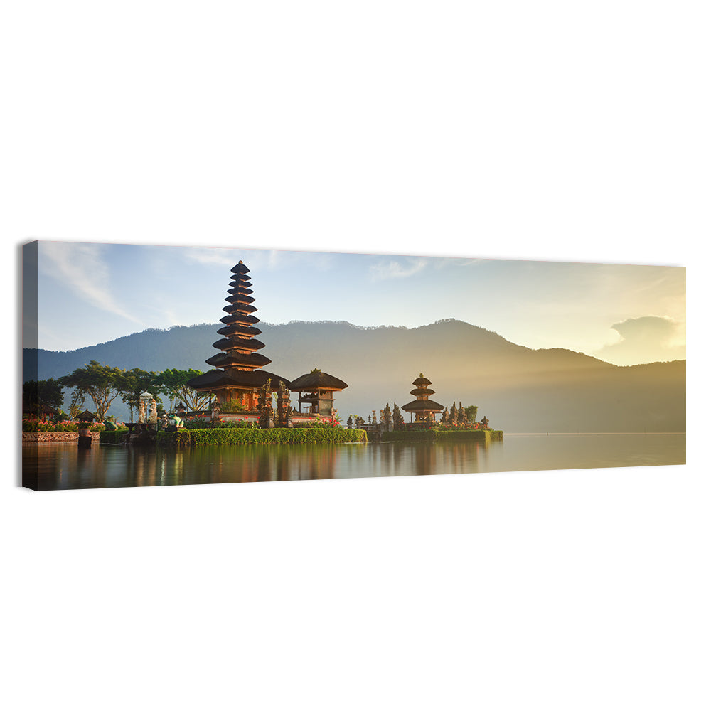 Ulun Danu Beratan Temple at Sunrise Wall Art