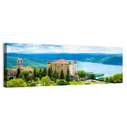 Château D'esparron and Village Church Wall Art