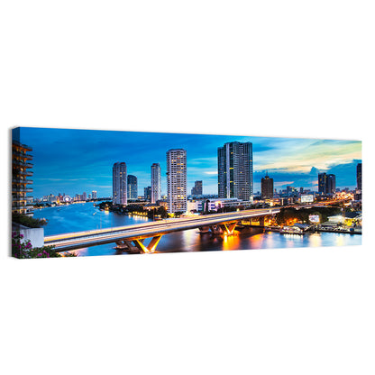 Chao Phraya River at Night, Bangkok Wall Art