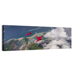 Wingsuit Flying Over Palau Coast Wall Art