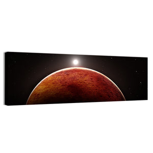 Planet Mars With Moon Wall Art