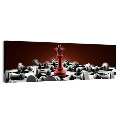 Red Queen Chess Composition Wall Art