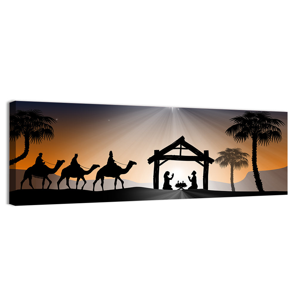 Desert Nativity Silhouette Wall Art