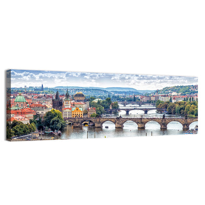 Vltava River Bridges, Prague Wall Art