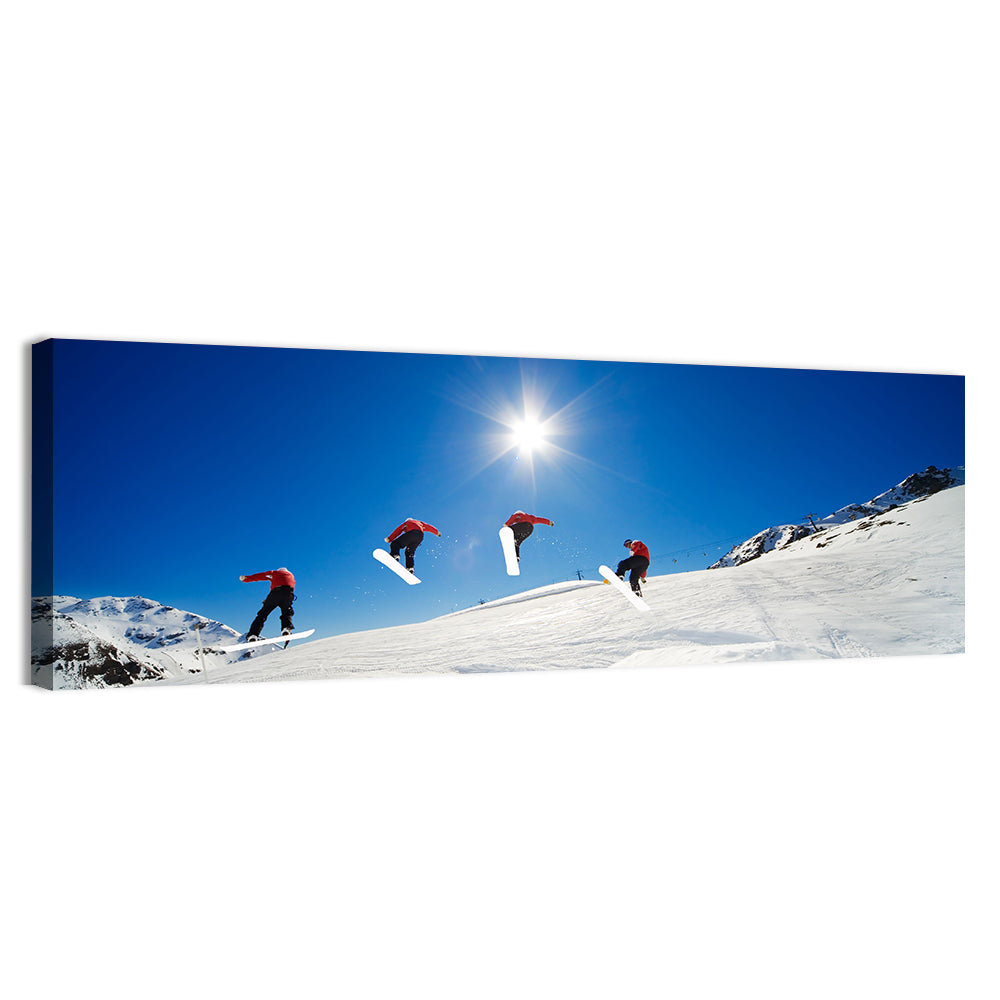 Snowboarder Jump Sequence Wall Art