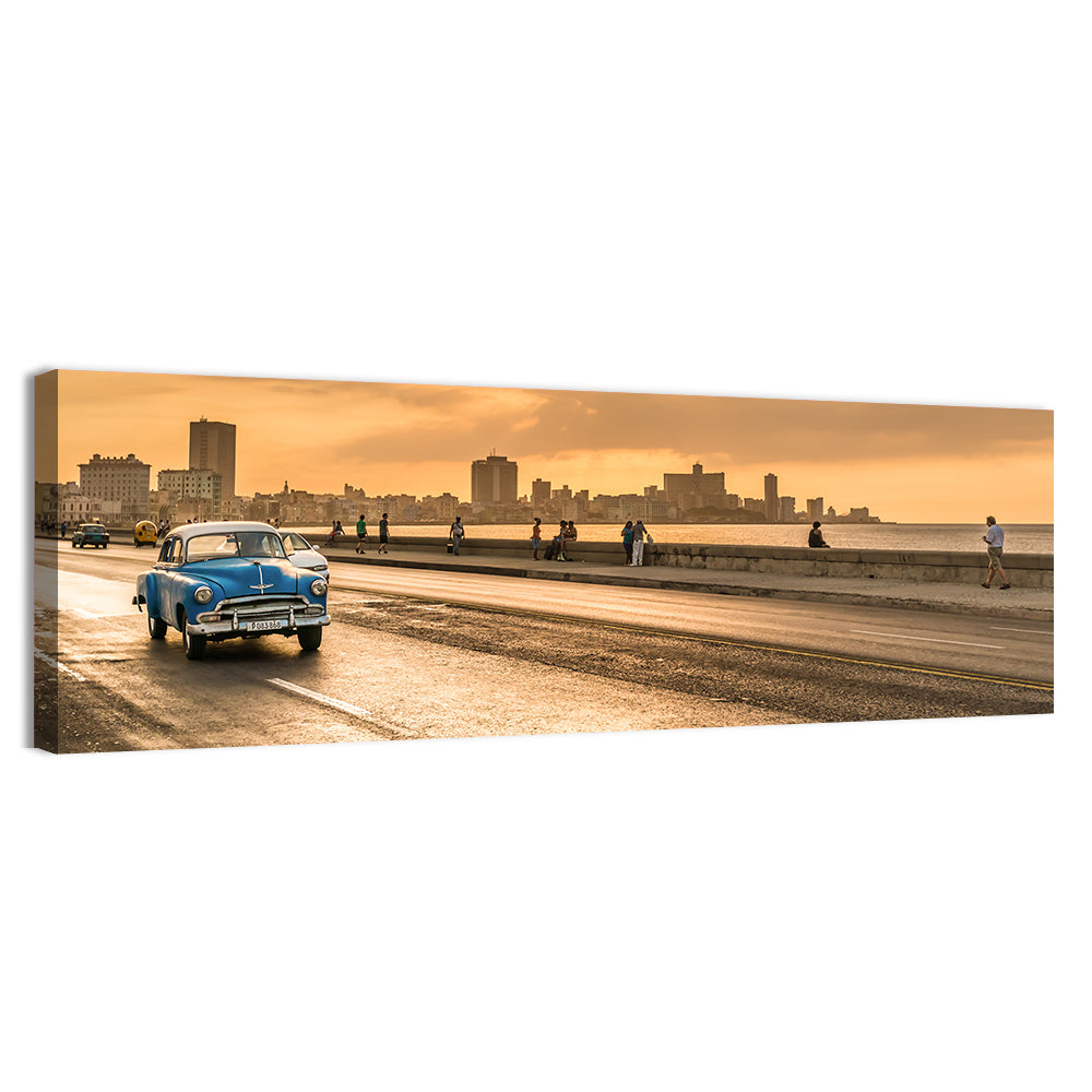 Havana Malecon Sunset Wall Art