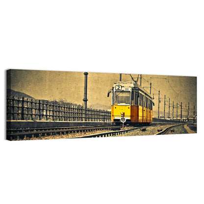 Yellow Tram No. 2 on Tracks Wall Art