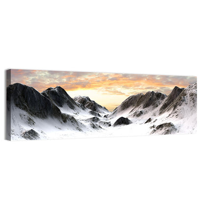 Snowy Mountain Peak Wall Art