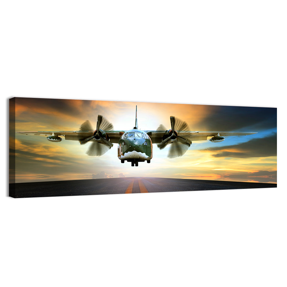 Vintage Military Transport Plane Wall Art