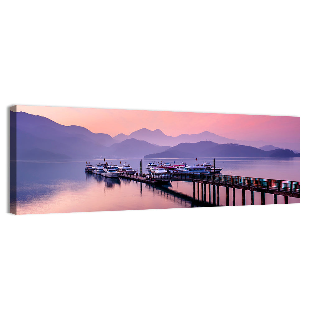 Sun Moon Lake at Dusk Wall Art