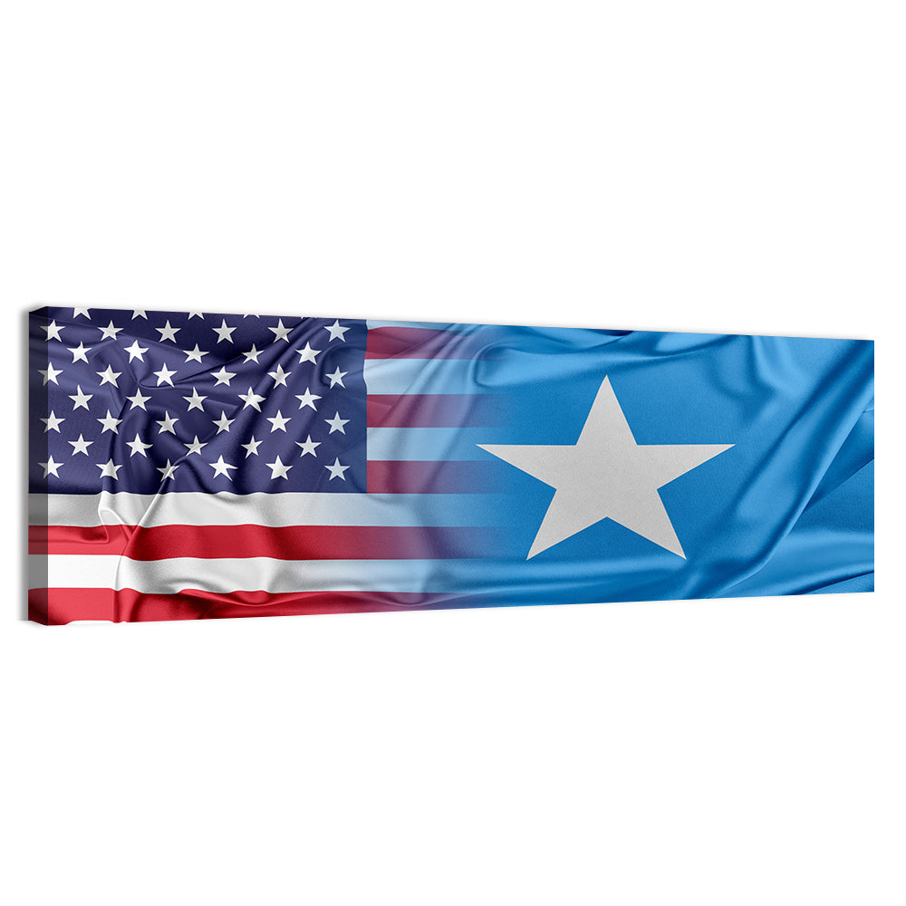 Flag Of USA & Somalia Wall Art