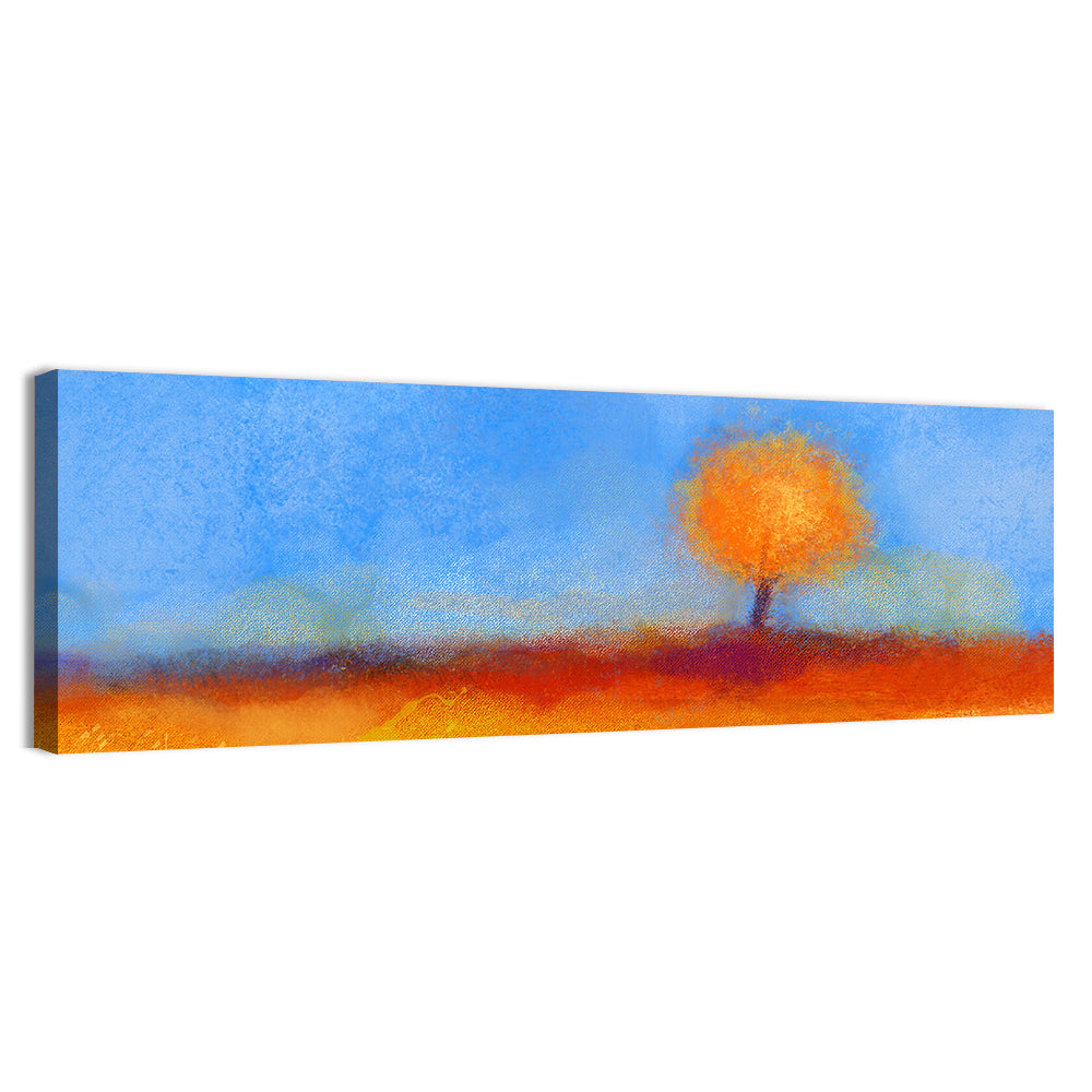 Golden Hour Lone Tree Wall Art